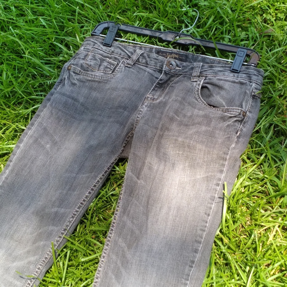 Southpole Grey Faded Junior 5 Bootcut Low Rise Jeans #330